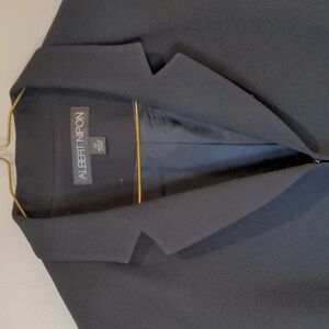 Albert Nipon Black Beaded Blazer and Pants Set Size 6P